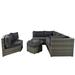 Latitude Run® Dominikus 6 Piece Complete Patio Set w/ Cushions in Gray | 27.6 H x 110.2 W x 110.2 D in | Wayfair 199B0855D74E4B9B99056C050A995647