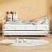 Ebern Designs Marchal Daybed w/ Trundle Metal in White | 34.1 H x 56.2 W x 82.4 D in | Wayfair 0E7F83462941413784691C76F8B72092