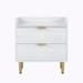 Mercer41 Zachriah Nightstand Wood in White | 20.5 H x 19.7 W x 15.8 D in | Wayfair 66FA8E2CD246445DBD9A2CCD760C13C5