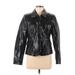 Neiman Marcus Leather Jacket: Short Silver Print Jackets & Outerwear - Women's Size 8