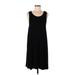 Express Outlet Casual Dress - Shift Scoop Neck Sleeveless: Black Print Dresses - Women's Size Large