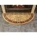 Black Half Circle 2'2" x 4'7" Area Rug - Minuteman International Hearth Oriental Handmade Wool Rug Wool | Wayfair H-34