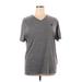 Express Outlet Short Sleeve T-Shirt: Gray Marled Tops - Women's Size X-Large