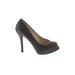Stuart Weitzman Heels: Pumps Stiletto Glamorous Gray Shoes - Women's Size 7 - Round Toe
