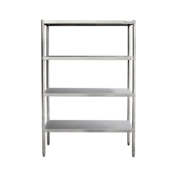 Edelstahlregal, 4 verstellbare Regalböden, 75kg Traglast/Boden, 1200x500x1800mm Image