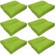 NYVI Loungekissen SunLounge Outdoor 50x50 cm Grün 6er Set - Wasserabweisend, Schmutzabweisend, Bequem, für Stühle, Bänke, Boden
