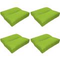 NYVI Loungekissen SunLounge Outdoor 40x40 cm Grün 4er Set - Wasserabweisend, Schmutzabweisend, Bequem, für Stühle, Bänke, Boden