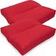 NYVI Loungekissen SunLounge Outdoor 50x50 cm Rot 2er Set - Wasserabweisend, Schmutzabweisend, Bequem, für Stühle, Bänke, Boden