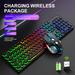 Wireless Keyboard and Mouse amlbb T-VOLF TF380 Charging Wireless Keyboard And Mouse 2.4G Game Mouse Set Laptop Office on Clearance