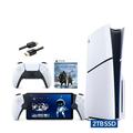 2023 New PlayStation 5 Slim Upgraded 2TB Disc Edition God of War Ragnarok Bundle with Portal Remote Player and Mytrix 8K HDMI Ultra High Speed Cable - White Slim PS5 2TB PCIe SSD Gaming Console