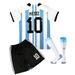 PhiFA Argentina National No. 10 Lionel Messi Jersey Argentina Soccer Jersey 2022 World Cup Messi Shirt Short for Mens and Womens Sleeve Football Kit Teen Soccer Fans Gifts XXL