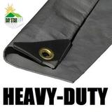 12 X30 Silver Tarp EXTRA Heavy Duty 12 mil 3 Ply Coated Reinforced Canopy 6 oz 3 Layer