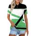 Biziza 2024 Women s Polo Shirts Floral Short Sleeve UPF 50+ Sun Protection Golf Polo Shirts for Women Dry Fit Quick Dry Collared Shirt Green-M