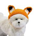 wirlsweal Autumn Pet Hat Pet Hat Hand-knitted Cute 3d Frog Eye Decor Cat Hat Comfortable Warm Dog Headgear for Autumn Winter