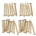 brass nails 100pcs 18mm Brass Nail Round Head Nails for Furniture DIY Small Hinges Decorative Boxes (Brass)