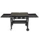 SYTHERS 4-Burner Foldable BBQ Propane Gas Grill Outdoor Cooking BBQ Grills with Side Shelves & Spice Rack for Outdoor Barbecue Backyard Cookout