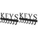 Keychain Hat Hooks Set of 2 Bedrooms Rack for Wall Holders Iron Coat and Storage (black) 1pc Heavy