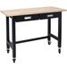 M optimized 48 Workbench Adjustable Height Workbench Rolling Cart Workshop Tool Bench with Drawer Wood Top Work Station for Garage Office Home