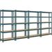 GEROBOOM 2 PCS 5-Tier Utility Shelves Metal Shelves Garage Shelving Unit Adjustable Garage Shelves Racks Heavy Duty Shed Shelving - Neptune Blue 27.5 x 12 x 60 Inch