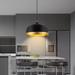 FINE MAKER Farmhouse Pendant Light 3pcs Black Pendant Lighting for Kitchen Island Modern Dome Pendant Lights Hanging Light Fixtures for Dining Room Lounge Bedroom