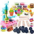 Adofi Playdough Sets for Toddler Play Doh Play Dough Toys for Ages 2-4 Kids Arts and Crafts Toys Color Dough Sets for Kids Ages 4-8 Ice Cream Maker Machine Play Dough Sets for Kids Ages 4-8