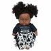 GUZYING Black Black kid Cute Curly Black 12-Inch Vinyl kid Toy in Clearance