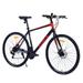 Sport Hybrid Bike for Mens/Womens 21 Speed Drivetrain 700C Disc Brakes Smooth Ride Technology