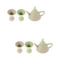 2 Sets Miniature Metal Tea Cups Teapot Set Mini Tea Set Miniature Tea Kettle Doll House Props