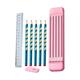 Clearance! JWDX Office And Craft And Stationery Includes 5 X Pencils Eraser Ruler Compact Abs Pen for Case Closure for Students Kids Pencil Eraser Set for Kids Pencil Eraser Set Gift B