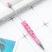 Feildoo 10 Pieces Beadable Pen Bead Ballpoint Pen Black Ink Rollerball Pen Writing Pen Printed 4 Pink Bow Tie Y04M2N9E