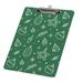 Hidove Acrylic Clipboard Seamless Pattern with Christmas Branches Standard A4 Letter Size Clipboards with Silver Low Profile Clip Art Decorative Clipboard 12 x 8 inches