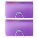 Portable Small Accordion File Organizer - 2 Pack Pockets A6 Mini Expanding File FoldersPurple