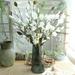 Pjtewawe Artificial Fake Flowers Leaf Magnolia Floral Wedding Bouquet Party Home Decor WH Artificial flowers White