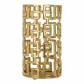 Interiors By Ph Hurricane Candle Holder Gold Finish Aluminium Large, Gold