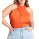 Plus Size Women's Halter Neck Top by ELOQUII in Alabama Red (Size 18)