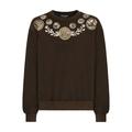 Reverse Jersey Sweatshirt with Coins Print