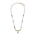 18kt yellow gold necklace with multicolored fine gemstones