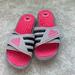 Adidas Shoes | Adidas Slide On Sandals | Color: Black/Pink | Size: 9