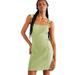 Free People Dresses | Free People Green Beyond Chic Mini Textured Smock Backless Mini Bodycon Dress | Color: Green | Size: S