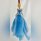 Disney Holiday | Cinderella Blue Ribbon Dress Hanging Ornament Disney Store Christmas Tree Velvet | Color: Blue/Red | Size: Os