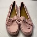 Coach Shoes | Coach Pink Leather Tassel Loafers Size 7.5 | Color: Pink | Size: 7.5