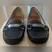 Coach Shoes | Coach Women's Classic Black Monogram Canvas Silver Buckle Loafer Flat Size 7b | Color: Black/Silver | Size: 7