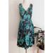 Tory Burch Dresses | Euc Tory Burch Paisley Metallic Floral Silk A-Line V Neckline Dress 8 | Color: Blue | Size: 8