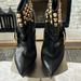 Michael Kors Shoes | Michael Kors 4 1/2” High Heels With Studs And Buckles | Color: Black/Gold | Size: 7