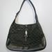 Gucci Bags | Gucci Vintage Jackie Bardot Black Hobo Shoulder Bag Purse Gg Logo Canvas Leather | Color: Black/Silver | Size: Os