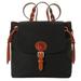 Dooney & Bourke Bags | Dooney & Bourke Black & Brown Nylon Flap Backpack | Color: Black/Brown | Size: Os