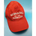 Adidas Accessories | Nebraska Huskers Adidas Ball Hat Adjustable Strapback Red White Embroidery | Color: Red/White | Size: Os