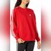 Adidas Tops | Adidas Sweatshirt Size S Classic Activewear Lounge Wear Red Striped Embroidered | Color: Red/White | Size: S