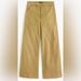 J. Crew Pants & Jumpsuits | J. Crew Sz 4 Wide Leg Cropped Chino Pants Capri Culottes Button Fly | Color: Tan | Size: 4