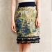 Anthropologie Skirts | Anthropologie Maeve Tapestry Pom Pom Skirt Size 2 | Color: Blue/Green | Size: 2